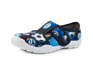Kinder Hausschuhe LARW005 Marineblau Weiß Bälle 25 25 Marineblau Weiß Bälle