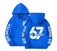 Kinder Hoodie 67 SIX Seven Kapuzenpullover für Jungen Mädchen Hoodie Unisex Kinder Sweatjacke Kapuzenpullover Six Seven Basketball Sweatshirt Teenager Kuschelig Hoody Casual Streetwear Jungen Mädchen