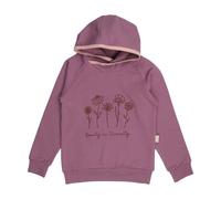 Kinder Hoodie Bio-Baumwolle The Secret Garden Walkiddy, GOTS-zertifiziert, kuschelweich, vegan, fair produziert, floraler Print mit Kapuze für kühle Tage Lila 122