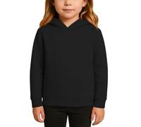 Kinder Hoodie Jungen Mädchen Einfarbig Oversize Pullover Sweatshirt Kapuzenpullover Pulli Sweatjacke Sport Oberteile Mit Tasche Tops Streetwear (Black, 7-8 Years)