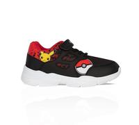 Kinder Jungen Pokemon Komoe Trainer Schuhe Offiziell lizenziert Langlebig Stilvoll - Pokemon 29035 Turnschuhe 1 UK Schwarz, Schwarz , 33 EU