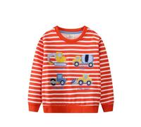 Kinder Jungen Pullover Sweatshirt Süß Langarm Baumwolle Dinosaurier Cartoon Jurassic Planeten Bagger Kran Muldenkipper Traktor Winter & Frühling Weihnachten Warm Oberteile 2-7 Jahre