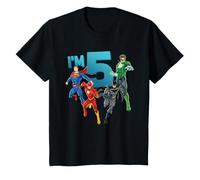 Kinder Justice League 5th Birthday Super Heroes I'm 5 T-Shirt