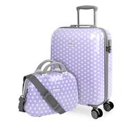 Kinder-Kabinenkoffer mit 360°-Rollen. Leichter Reisekoffer für Kinder, Handgepäck, Ryanair-konform. Inklusive Kulturbeutel und Zahlenschloss