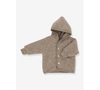 Kinder Kapuzenjacke aus Schurwolle ENGEL braun Gr. 50/60