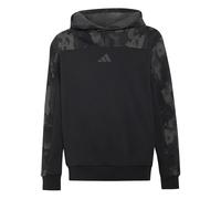 Kapuzensweatshirt ADIDAS SPORTSWEAR "SEASONAL ESSENTIALS KIDS HOODIE, CAMOUFLAGE, FRENCH TERRY", Jungen, Gr. 152, schwarz (schwarz, carbon), Obermaterial: 55% Baumwolle, 36% Polyester, 9% Viskose, nor