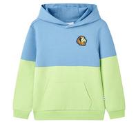 Kinder-Kapuzenpullover Blau und Zartgelb 104