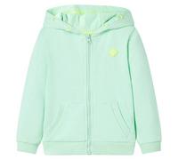 Kinder-Kapuzenpullover mit Reißverschluss Hellgrün 116