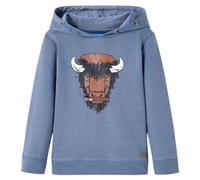 Kinder Kapuzenpullover Pullover Hoodie Sweatshirt Jungen Blau Melange 104
