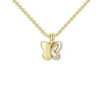 Kinder Kette Schmetterling Gold (Silber 925 vergoldet) | Halskette Mädchen Schmetterlings Anhänger | Kinderkette Schmuck Kinder Ketten Kinderschmuck Geschenke Geschenkideen Geburtstag Einschulung