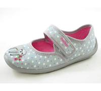 KINDER-KLETT-HAUSSCHUH GRAU - Gr. - 25