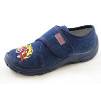 KINDER-KLETT-HAUSSCHUH - Farbe - JEANSBLAU - Größe - 33