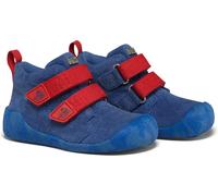Kinder knöchelhohe Ganzjahres-Leder-Barfußschuhe Affenzahn - Prewalker Low Boot Leather Talky - blau Whale Größe: 24