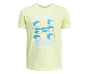 Kinder-Kurzarmshirt Under Armour SPLIT BIG LOGO SS TEE K gelb 1390003-727 - YXS