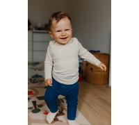 Kinder Langarmshirt aus Merino Wolle und Seide Creme Cosilana Größe: 98/104