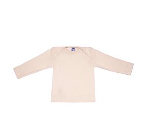 Kinder Langarmshirt aus Merinowolle, Baumwolle und Seide, creme, Cosilana 91033 Größe: 74/80