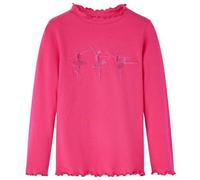 Kinder Langarmshirt Ballerinen Langarm T-Shirt Jungen Kindershirt Knallrosa 104