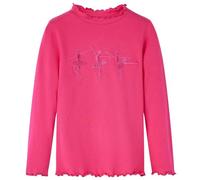 Kinder Langarmshirt Ballerinen Langarm T-Shirt Jungen Kindershirt Knallrosa 116