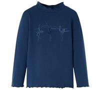 Kinder-Langarmshirt Marineblau 128