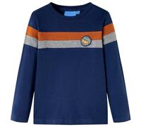 Kinder-Langarmshirt Dinosaurier-Logo Pullover Sweatshirt T-Shirt Marineblau 92