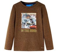 Kinder-Langarmshirt Cognac Melange 128