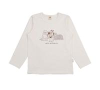 Kinder Langarmshirt GOTS-zertifiziert aus Bio-Baumwolle creme mit Hunde-Motiv - Walkiddy Weiß 146