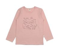 Kinder Langarmshirt GOTS-zertifiziert aus Bio-Baumwolle rosé mit Katzen-Motiv - Walkiddy Rosa 104