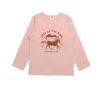 Kinder Langarmshirt GOTS zertifiziert, Bio-Baumwolle, rosa, „Wind’s Path“, Hirschmotiv, weich - Walkiddy Rosa 98