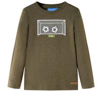 Kinder-Langarmshirt Khaki Melange 104 Kinder-Langarmshirt Khaki Melange 104