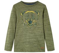 Kinder-Langarmshirt Khaki Melange 104 Kinder-Langarmshirt Khaki Melange 104