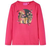 Kinder Langarmshirt mit Eichhörnchen T-Shirt Jungen Kindershirt Knallrosa 140