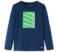 Kinder-Langarmshirt Marineblau 128