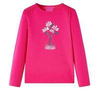 Kinder-Langarmshirt Knallrosa 92