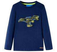 Kinder-Langarmshirt mit Dinosaurier Pullover Sweatshirt T-Shirt Marineblau 104