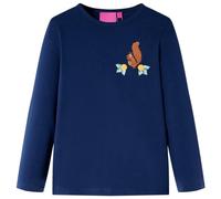 Kinder-Langarmshirt Marineblau 128