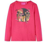 Kinder-Langarmshirt Knallrosa 104