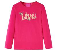 Kinder-Langarmshirt Knallrosa 104