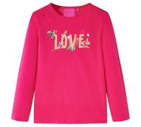 Kinder-Langarmshirt Pink mit "Love"-Schriftzug Größe 116 - 116 / Pink
