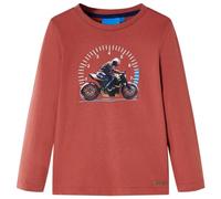 Kinder Langarmshirt mit Motorrad-Aufdruck Pullover Sweatshirt T-Shirt Henna 104