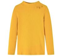 Kinder Langarmshirt mit Rippstrick Langarm T-Shirt Jungen Dunkles Ocker 116