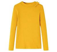 Kinder-Langarmshirt mit Schleife Pullover Sweatshirt Langes T-Shirt Ocker 116