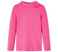 Kinder-Langarmshirt Rippstrick Knallrosa 128 Kinder-Langarmshirt Rippstrick Knallrosa 128
