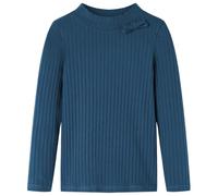 vidaXL Kinder-Langarmshirt Rippstrick Jungen Marineblau Größe 104