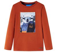 Kinder-Langarmshirt Rostbraun 128 Kinder-Langarmshirt Rostbraun 128