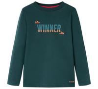 Kinder Langarmshirt Winner Langarm T-Shirt Jungen Kindershirt Dunkelgrün 116