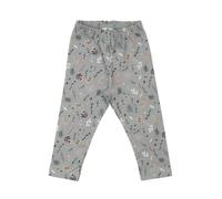 Kinder Leggings GOTS zertifiziert - Grau mit Blumenmuster, weich & bequem | von Walkiddy Grün 50/56