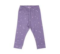 Kinder Leggings GOTS zertifiziert - Lila mit Herzmuster, elastischer Bund, weich & bequem | von Walkiddy Lila 50/56