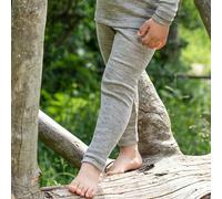 Kinder Leggings Wolle seide hellgrau 164