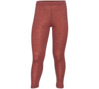 Kinder Leggings Wolle seide kupfer-braun 140