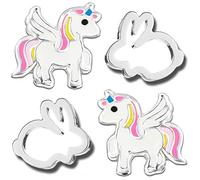 Kinder Mädchen Ohrringe echt 925 Sterling Silber Edelstahl kleine Ohrstecker Einhorn Pferd Hase Echtschmuck (K315+K980 o.D.)
